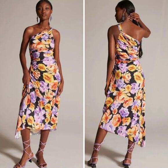 Anthropologie Geisha Designs Asymmetrical
Hem Midi Dress - Picture 1 of 7